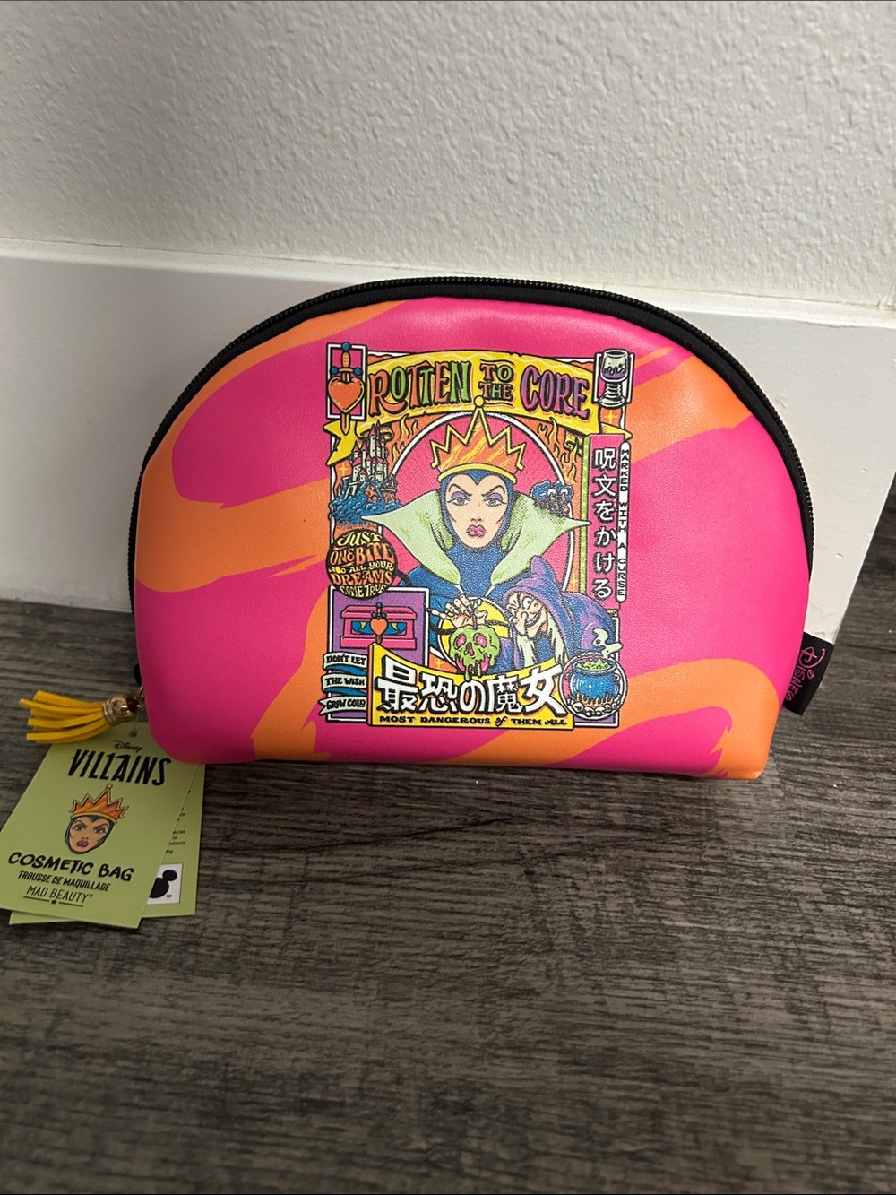 Disney Evil Queen Cosmetic Bag - Hot Pink & Orange